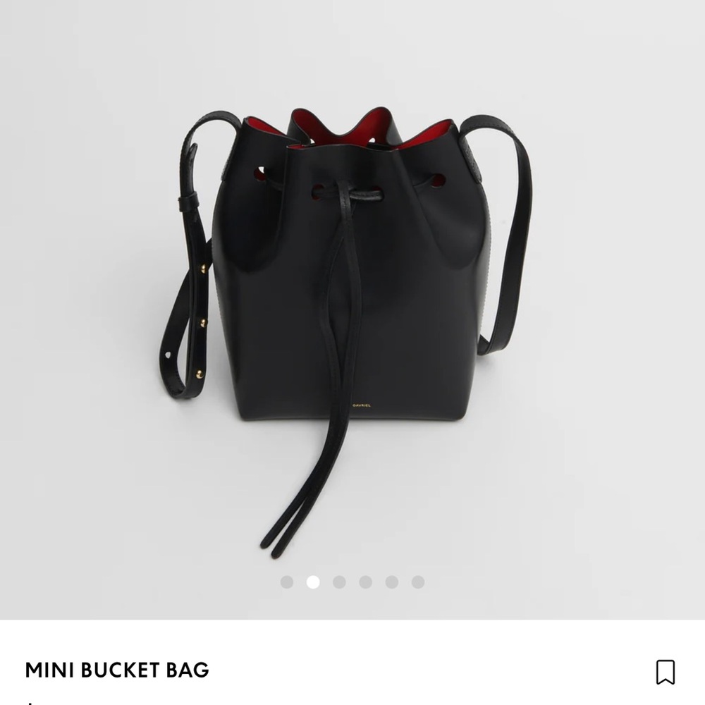 Mansur Gavriel Black Mini Bucket Bag